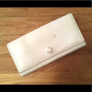 White leather Coach wallet